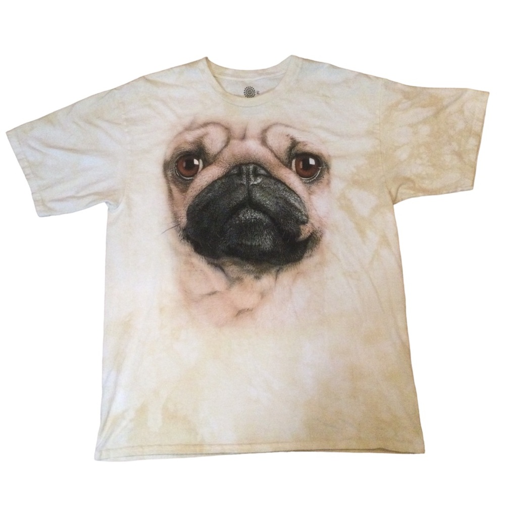 The Mountain Pug Face Tie-Dye T-Shirt Size Extra Large Unisex
